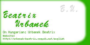 beatrix urbanek business card